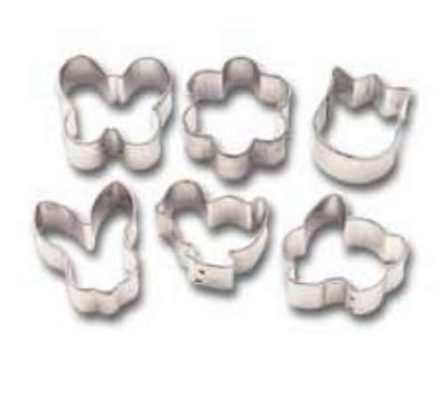 Easter Set of 6 Mini Cookie Cutter or Fondant Cutters - Click Image to Close